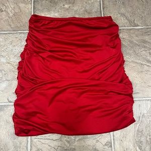 Red scrunch Skirt